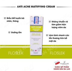 Kem Dưỡng Floslek Anti Acne Mattifying Cream Kiểm Soát Dầu 40ml