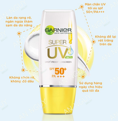 Kem Chống Nắng Garnier Skin Naturals Super UV Dưỡng Sáng Da