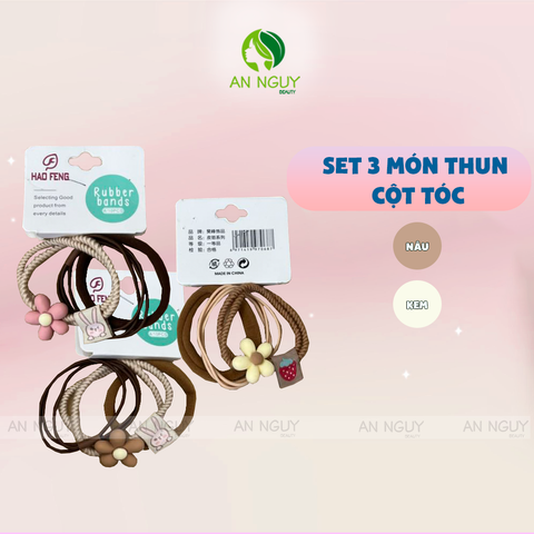 Set 3 Món Thun Cột Tóc