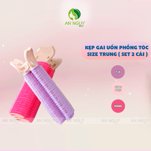 Kẹp Gai Uốn Phồng Tóc Set 2 Cái Nhiều Màu Giúp Tạo Kiểu Tóc, Nhỏ Gọn Tiện Lợi