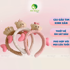 Cài Tóc Gấu Tim Dễ Thương