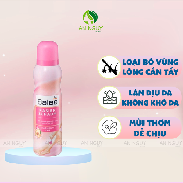 Bọt Tẩy Lông Balea Rasier Schaum Dành Cho Da Nhạy Cảm 150ml