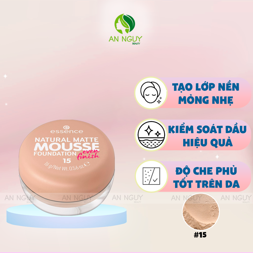 Phấn Tươi Essence Natural Matte Mousse Foundation 16g