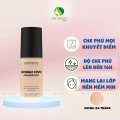 Kem Nền Catrice Invisible Cover Foundation Mịn Lì, Mỏng Nhẹ 30ml