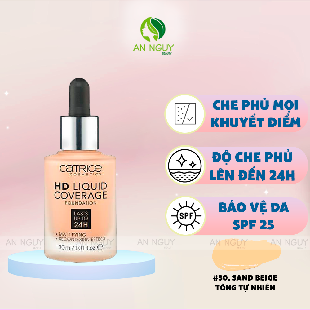 Kem Nền Catrice HD Liquid Coverage Foundation 30ml