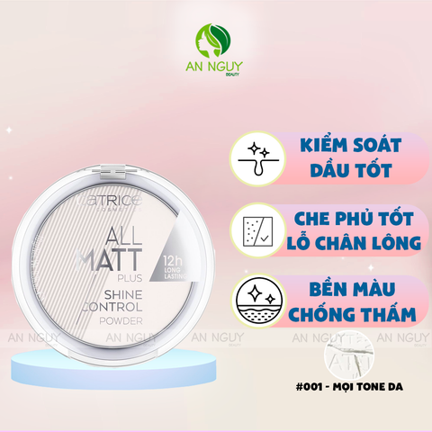 Phấn Phủ Dạng Nén Catrice All Matt Plus Shine Control Powder Kiềm Dầu 10g