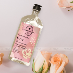 Gel Tắm Bath & Body Works Aromatherapy Love Cacao Rose Body Wash Giúp Thư Giãn Hương Hoa Hồng 295ml