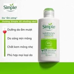 Sữa Dưỡng Ẩm Simple Hydrating Light Moisturiser Kind To Skin 125ml