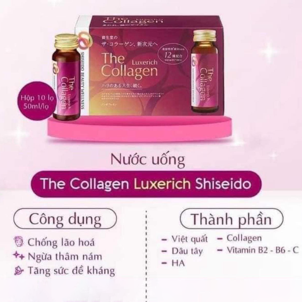 Nước Uống Dưỡng Da Shiseido The Collagen (50ml x 10 Lọ)