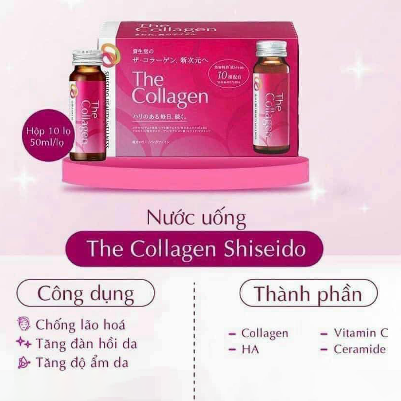 Nước Uống Dưỡng Da Shiseido The Collagen (50ml x 10 Lọ)