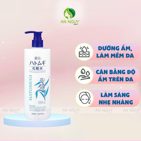 Nước Hoa Hồng Hatomugi Moisturising & Conditioning The Lotion Dưỡng Ẩm Cho Da 500ml