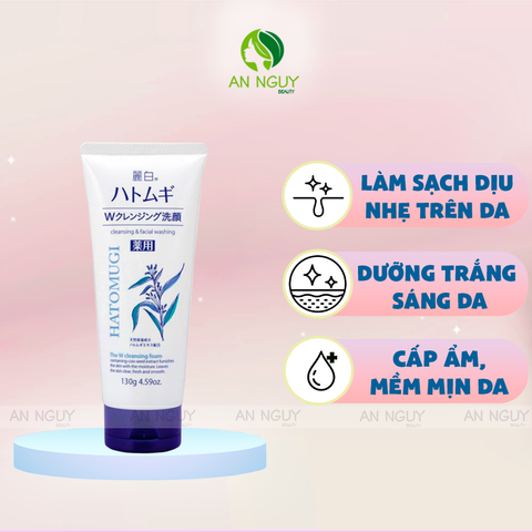 Sữa Rửa Mặt Hatomugi Cleansing Foam Chiết Xuất Ý Dĩ Làm Sáng Da