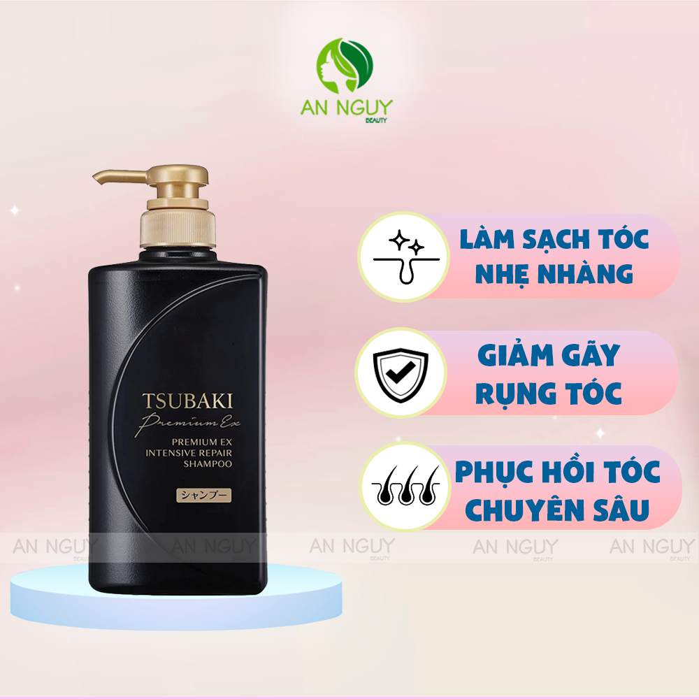 Dầu Gội Tsubaki Premium Shampoo Phục Hồi Hư Tổn 490ml