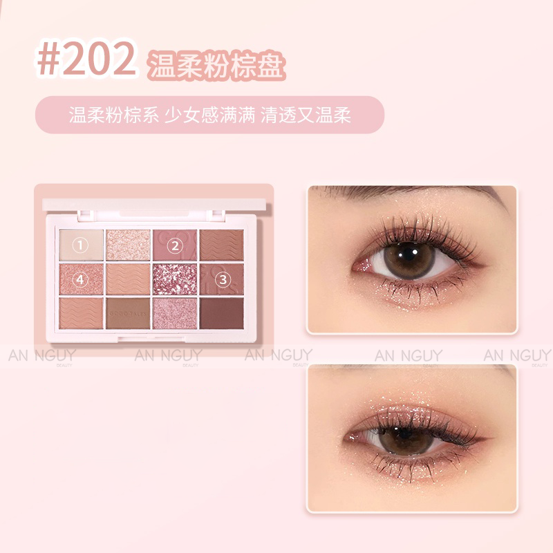 Bảng Phấn Mắt 12 Ô Gogo Tales Pink Mist Girl Eyeshadow Palette 19gr