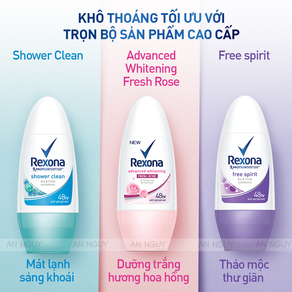 Lăn Khử Mùi Rexona Motionsense Mát Lạnh Sảng Khoái Cho Nữ 50ml