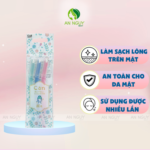 Set 3 Dao Cạo Lông Mặt Kai Can For Women Face Poseicom