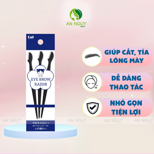 Set 3 Dao Cạo Lông Mày Kai Eye Brow Razor
