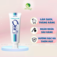 Kem Đánh Răng Ora2 Stripe Toothpaste MH Làm Sạch, Ngăn Ngừa Sâu Răng 140g