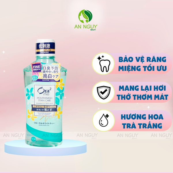 Nước Súc Miệng Ora2 Me Mouthwash Stain Care Không Cồn 460ml