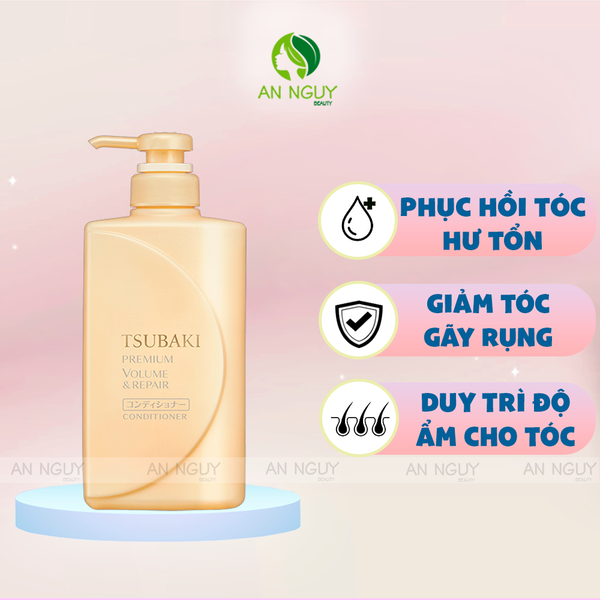 Dầu Xả Tsubaki Premium Conditioner Phục Hồi Hư Tổn 490ml
