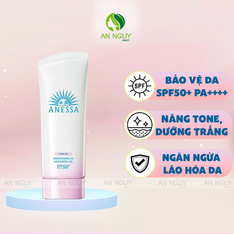 Gel Chống Nắng Anessa Tone Up Brightening UV Sunscreen Gel SPF50+ PA++++ Làm Sáng Da Nâng Tông 90gr