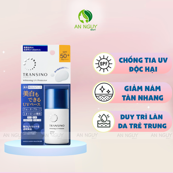 Kem Chống Nắng Transino Whitening UV Protector Bảo Vệ Da, Giảm Thâm Nám 30ml