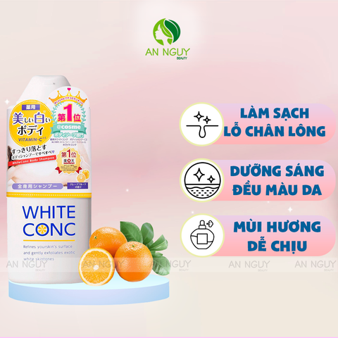 Sữa Tắm White ConC Body Shampoo Giúp Trắng Da 360ml