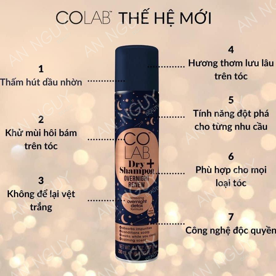 Dầu Gội Khô COLAB Dry Shampoo 200ml