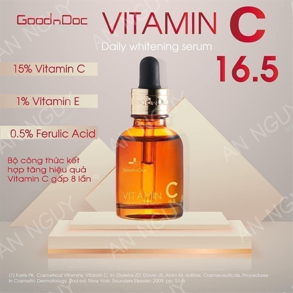 Tinh Chất GoodnDoc Vitamin C-16.5 Daily Whitening Serum Dưỡng Sáng Da, Mờ Thâm Nám 30ml