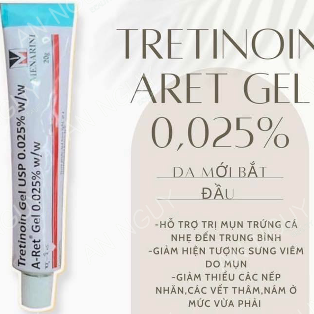 Tretinoin Gel USP w/w A-Ret Trị Mụn, Chống Lão Hóa 20gr