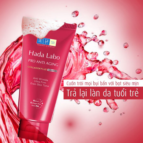 Sữa Rửa Mặt Hada Labo Pro Anti Aging α Lifting Cleanser Cải Thiện Lão Hoá Da 80gr