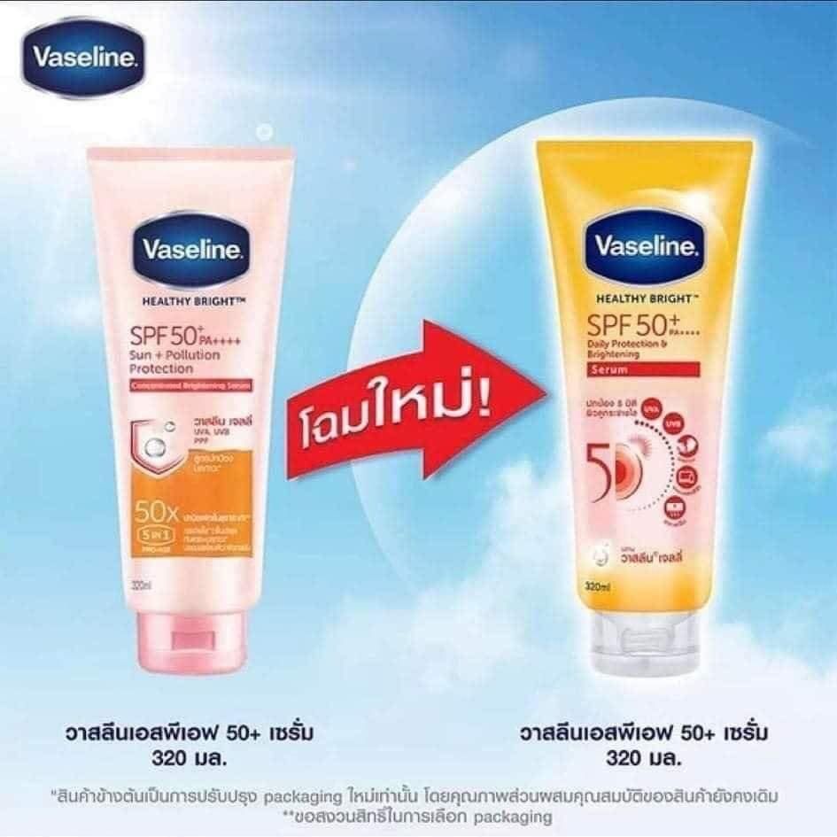 Sữa Chống Nắng Vaseline Healthy Bright Sun + Pollution Protection SPF 50+ PA++++  Dưỡng Trắng Da Cơ Thể