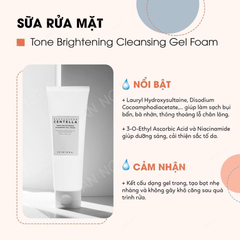 Gel Rửa Mặt Skin1004 Madagascar Centella Tone Brightening Cleansing Gel Foam Làm Sáng Da 125ml