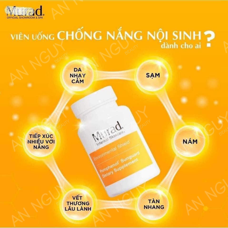 Viên Uống Chống Nắng Murad Pomphenol Sunguard Dietary Supplement Chống Oxy Hóa, Làm Khỏe Da 60 Viên