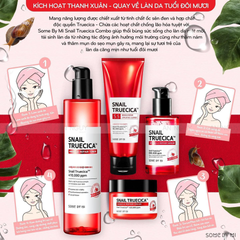 Set Dưỡng Some By Mi Snail Truecica Miracle Repair Starter Kit Phục Hồi, Tái Tạo Da Ốc Sên 4 Món