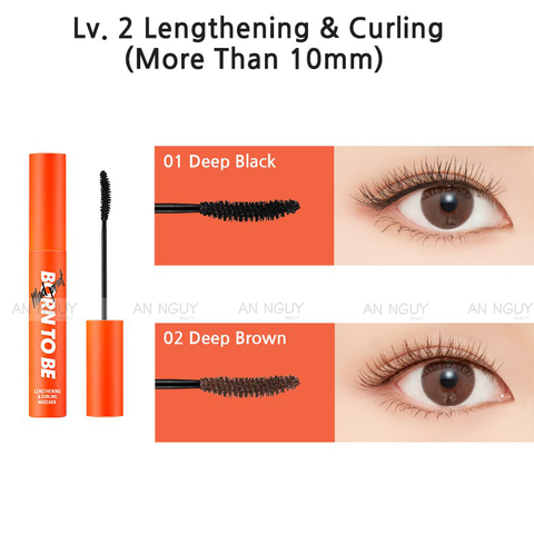 Set Bấm Mi Và Mascara A’PIEU Born To Be Mad Proof Lv.2 Làm Dài, Cong Mi 8gr - 01 Deep Black