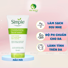 Sữa Rửa Mặt Simple Moisturising Facial Wash Cho Da Khô