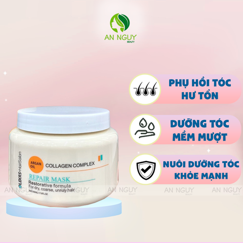 Kem Ủ Tóc Olexrs Collagen Phục Hồi Tóc Hư Tổn 500ml