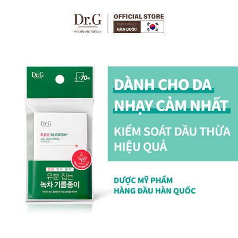 Giấy Thấm Dầu Dr.G Red Blemish Oil Control Paper 70 Tờ
