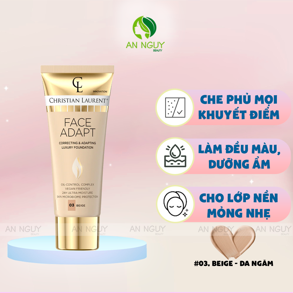 Kem Nền Christian Laurent Face Adapt Correcting & Adapting Luxury Foundation 30ml