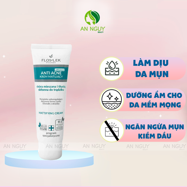 Kem Dưỡng Floslek Anti Acne Mattifying Cream Kiểm Soát Dầu 40ml