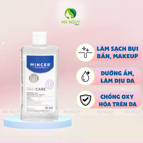 (Date: 11/10/2025) Nước Tẩy Trang Mincer Pharma Daily Care Regenerating Micellar Water Làm Sạch Sâu 250ml