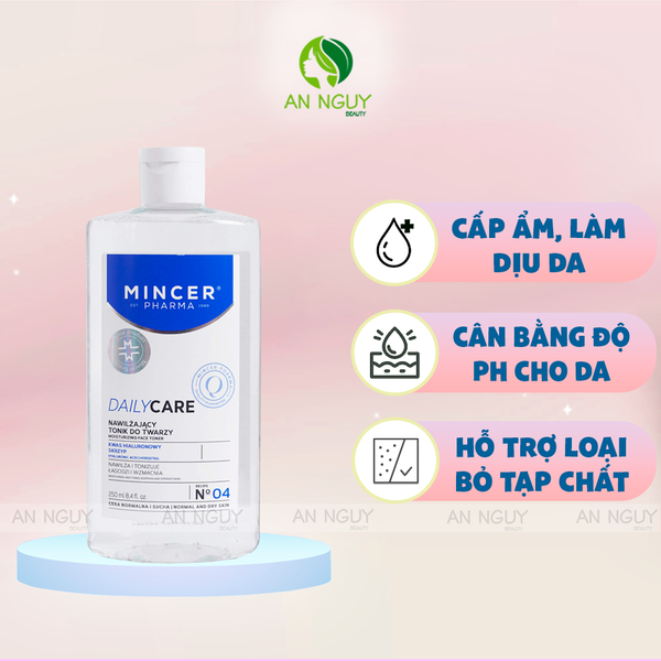 (Date: 17/10/2025) Nước Cân Bằng Mincer Pharma Moisturizing Face Toner Dưỡng Ẩm Cho Da 250ml