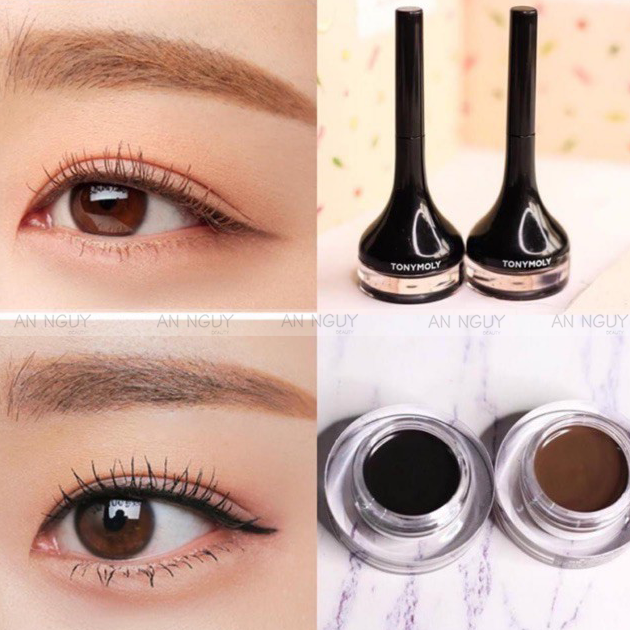 Gel Kẻ Mắt Tonymoly Back Gel Eyeliner Long Brush 4gr