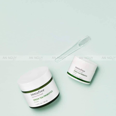 Kem Dưỡng Innisfree Derma Formula Green Tea Probiotics Cấp Ẩm, Ngừa Mụn 50ml