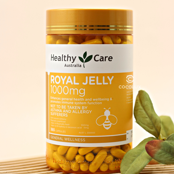 Viên Uống Sữa Ong Chúa Healthy Care Royal Jelly 1000mg 365 Viên