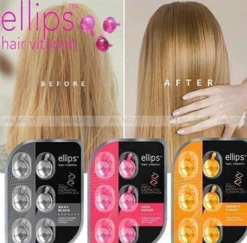 Dưỡng Tóc Ellips Vitamin Hair Vitamin Moroccan Oil Vỉ 6 Viên