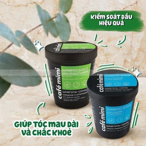 Tẩy Da Chết Cho Tóc Và Da Đầu Café Mimi 330gr (Xanh Lá)