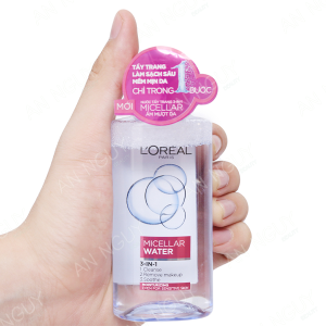 Nước Tẩy Trang L’Oreal Micellar Water 3-in-1 Moisturizing Mềm Mịn Da Dành Cho Da Thường, Khô (Hồng)