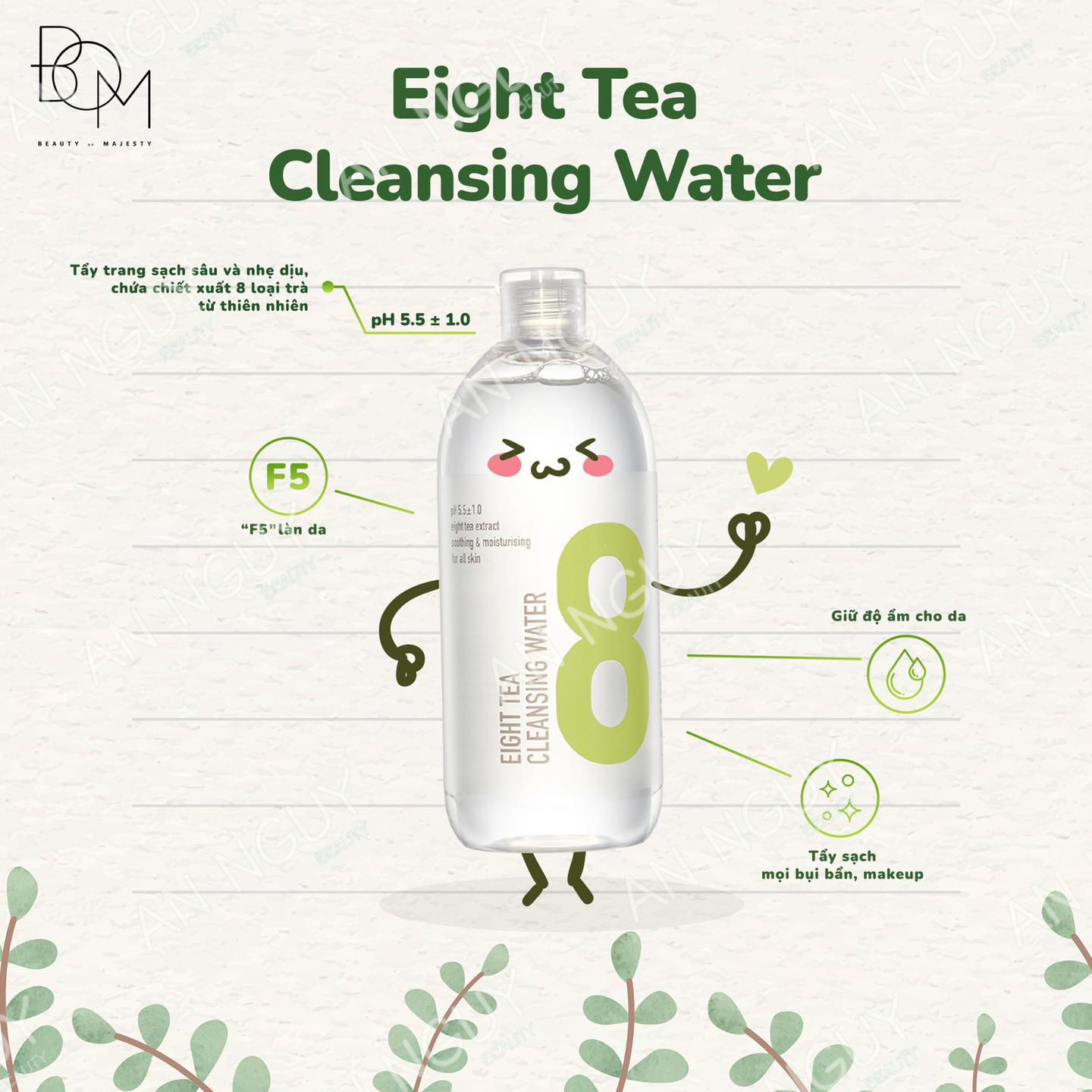 Nước Tẩy Trang 8 Loại Trà BOM Eight Tea Cleansing Water Dành Cho Mọi ...